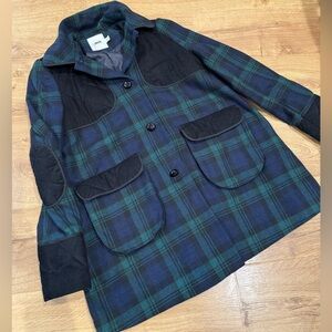 ASOS Green/Blue/ Black Plaid women’s coat. Size 6